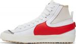 Кроссовки Nike Blazer Mid '77 Jumbo 'White Habanero Red', белый - фото 4