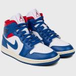 Кроссовки Nike Air Jordan 1 Mid, белый/синий - фото 3