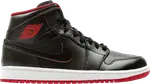 Кроссовки Air Jordan 1 Mid Black Red, черный - фото