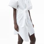 Женское белое платье с короткими рукавами Alexander Wang - фото 5