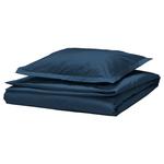Пододеяльник и наволочка, темно-синие, 150х200/50х60 см Hampflockel IKEA - фото