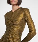 Собранное платье с пайетками Norma Kamali, Bark - фото 4