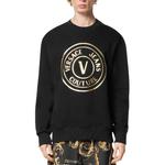 Свитшот с принтом логотипа VERSACE JEANS COUTURE, черный - фото 3