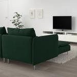 2-местный диван SÖDERHAMN IKEA, цвет with chaise longue with armrest/tallmyra dark green - фото 2