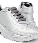 Кожаные кроссовки Flash Dolce&Gabbana, серебряный - фото 4