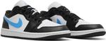 Кроссовки Wmns Air Jordan 1 Low Black University Blue, белый - фото 8
