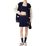 MIU MIU Шерстяная юбка cashmere navy - фото 4