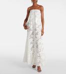 Платье макси из жаккарда Adriana Degreas, белый - фото 2