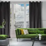 Штора LUSSI черная 140x250 см с люверсами - фото 9