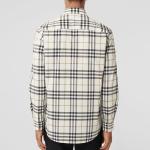 Рубашка мужская белая Burberry, белый - фото 3