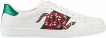Кроссовки Gucci Ace Embroidered Snake, белый - фото