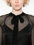 TWINSET атласная блузка, черный - фото 5