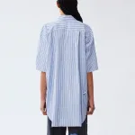 ADER ERROR Рубашка Unisex Blue Square Collar Moderate Straight Fit - фото 5