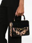 Сумка-тоут с леопардовым принтом Just Cavalli, черный - фото 2