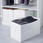 Набор коробок Ikea Skubb 31x55, 3 предмета, белый - фото 3