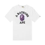 Футболка BAPE Color Camo A College Tee 'White/Purple', белый - фото 2