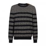 Полосатый Pb Labyrinth джемпер BALMAIN, серый - фото