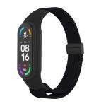 CHENSONG Часы Strap Xiaomi Compatibility Nylon Material, One-piece case/nylon braided [black] magnetic buckle strap - фото