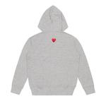 Толстовка Comme des Garçons PLAY Heart Back Emblem Hooded Zip Up, Grey - фото 2