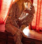 Бронзовый комбинезон с пайетками GEEGEE, бронзовый - фото 4