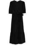TWINSET платье миди с запахом, черный - фото