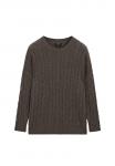 Джемпер Massimo Dutti CABLE-KNIT SWEATER, Dark Grey - фото 6