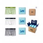 Мужские трусы боксеры упаковка 3 штуки Lee, белый - фото