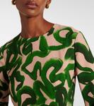 Платье миди с принтом Dries Van Noten, зеленый - фото 4