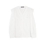 ELLE Рубашка Women's White Navy Collar Moderate - фото