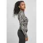 Блуза Urban Classics Turtleneck Top Aop Mesh Big, белый - фото 4