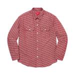 Рубашка Supreme Monogram Denim Shirt, Red - фото