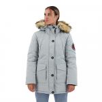 Парка Superdry Everest Faux Fur, серый - фото