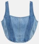 Джинсовый корсетный топ Frame, Indigo Curves - фото