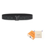 Мужской ремень Louis Vuitton, черный/серый - фото 5