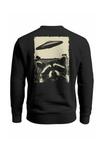 Толстовка Neverless PULLOVER MIT BACKPRINT UFO WASCHBÄR RETRO FUND, Schwarz/Black - фото 3