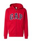 Толстовка с капюшоном на молнии GAP HERITAGE, красный - фото