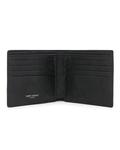 Кошелек Saint Laurent Croc Embossed Billfold, черный - фото 4