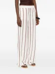 Полосатые брюки-палаццо Bompard, белый - фото 3