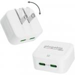 Зарядное устройство Plugable 40W Dual USB-C Wall Charger (White) PS-40C2W - фото