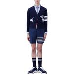 Кардиган hector 4 bar stripe THOM BROWNE, синий - фото 6