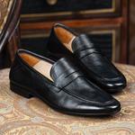 Devanro Коричнево-черные лоферы мужские, цвет Black - фото 2