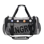 Рюкзак унисекс Deli Bear, Черный со значком - фото 2