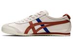 Кроссовки Onitsuka Tiger Mexico 66 Unisex, белый/коричневый/синий - фото