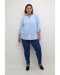 Блуза KAFFE CURVE Mie, синий - фото 3