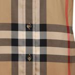 Рубашка из хлопка в клетку Burberry, коричневый - фото 4