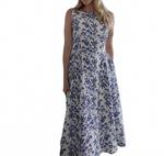 Платье Naples в бело-голубой гамме OLIVACEOUS - фото 4