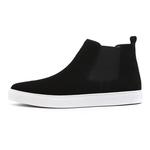 Челси ботинки мужские черно-белые GZZ, черная подошва утепленные - фото 6