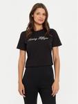 Футболка regular fit Script WW0WW43459 Tommy Hilfiger, черный - фото