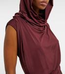 Мини-платье с капюшоном и драпировкой Magda Butrym, Boredeaux - фото 5