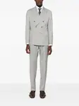 Двубортный костюм в полоску Manuel Ritz, серый - фото 2